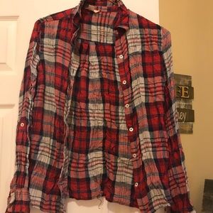 Red and blue flannel